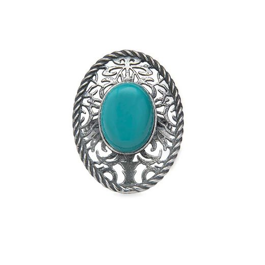 WR123X Anillo Plata de Palo mujer colección Gregoria turquesa y plata de ley moderno y elegante