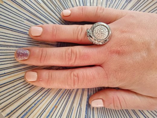 SCOE050 Anillo Just Cavalli en acero y circonitas mujer