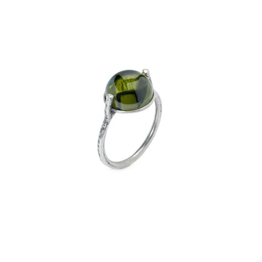 Anillo Plata de Palo Mujer Basilian con piedra natural