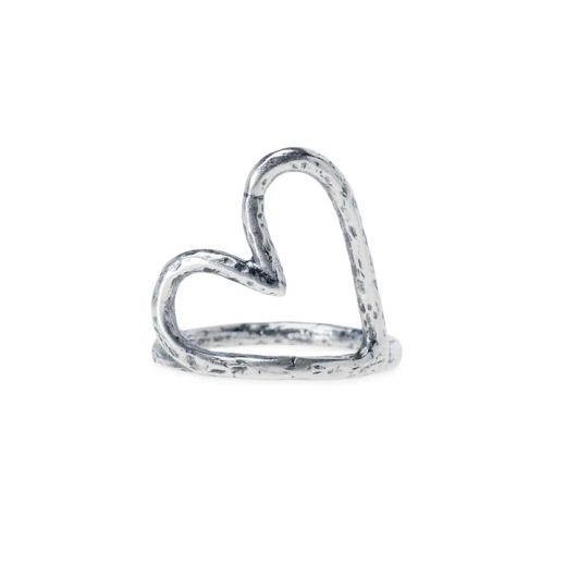 WR167X Anillo PLATA DE PALO Mujer Habibi corazón de Plata 925