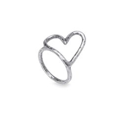 WR167X Anillo PLATA DE PALO Mujer Habibi corazón de Plata 925
