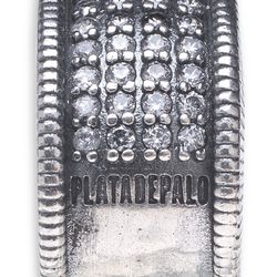 WR104X Anillo mujer Plata de Palo en plata de ley 925 con circonitas blancas deslumbrante y colorista