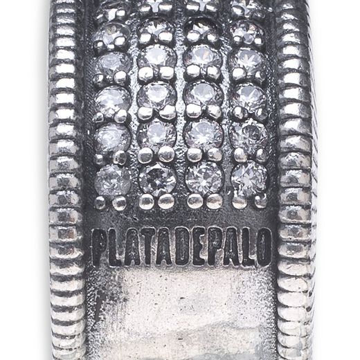 WR104X Anillo mujer Plata de Palo en plata de ley 925 con circonitas blancas deslumbrante y colorista