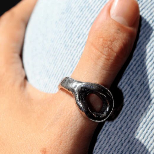 WR158X Anillo Plata de Palo para Mujer modelo Tetsu en plata de ley 925