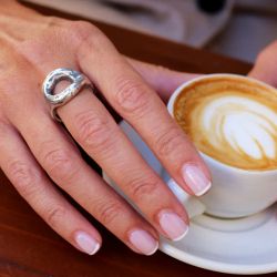 WR158X Anillo Plata de Palo para Mujer modelo Tetsu en plata de ley 925