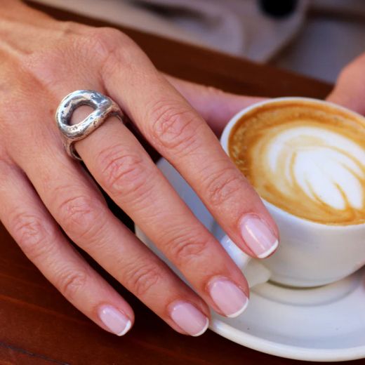 WR158X Anillo Plata de Palo para Mujer modelo Tetsu en plata de ley 925