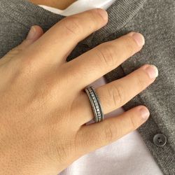 WR108X Anillo Plata de Palo mujer de plata de ley con circonitas blancas cautivadora y conquistadora pieza de alta joyería