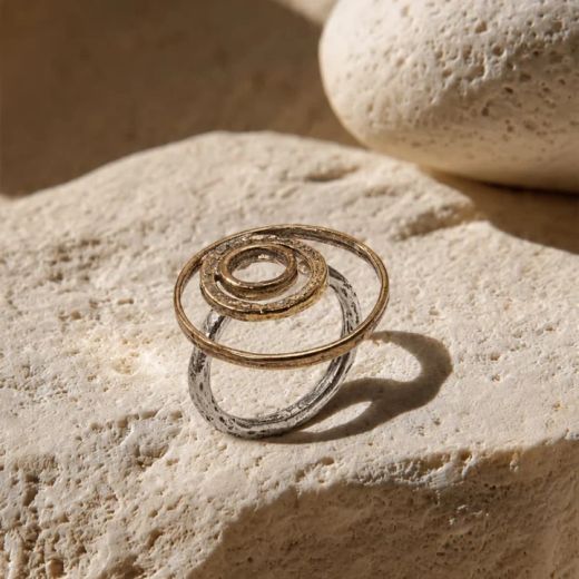 WR188X Anillo Plata de Palo Mujer Palawan de bronce y plata de ley 925
