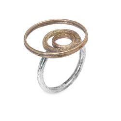 WR188X Anillo Plata de Palo Mujer Palawan de bronce y plata de ley 925