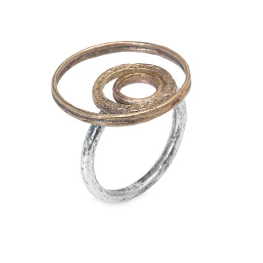 WR188X Anillo Plata de Palo Mujer Palawan de bronce y plata de ley 925