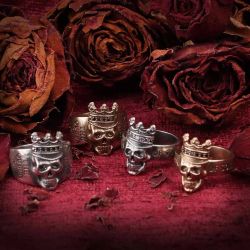 SR009A ANILLO Plata de Palo SKULL de plata 925