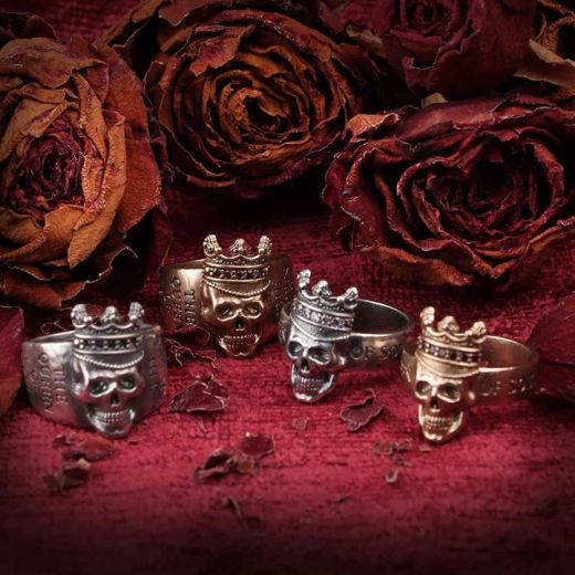 SR009A ANILLO Plata de Palo SKULL de plata 925