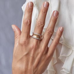 WR085X Anillo Plata de Palo modelo Rosalía para mujer