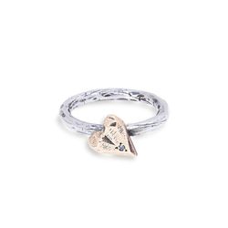 BR002B Anillo PLATA DE PALO modelo Silina para mujer de plata 925