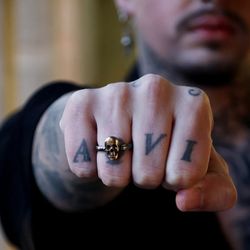 SR023X Anillo Skam PLATA DE PALO de plata 925 y calavera de bronce contraste muy moderno