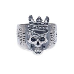 SR008A ANILLO SKULL Plata de Palo de plata 925 unisex