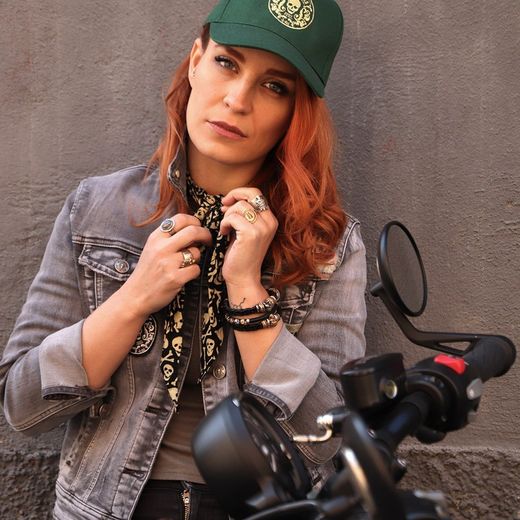 SR008A ANILLO SKULL Plata de Palo de plata 925 unisex