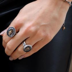 SR011A Anillo unisex SKULL Plata de Palo calavera central