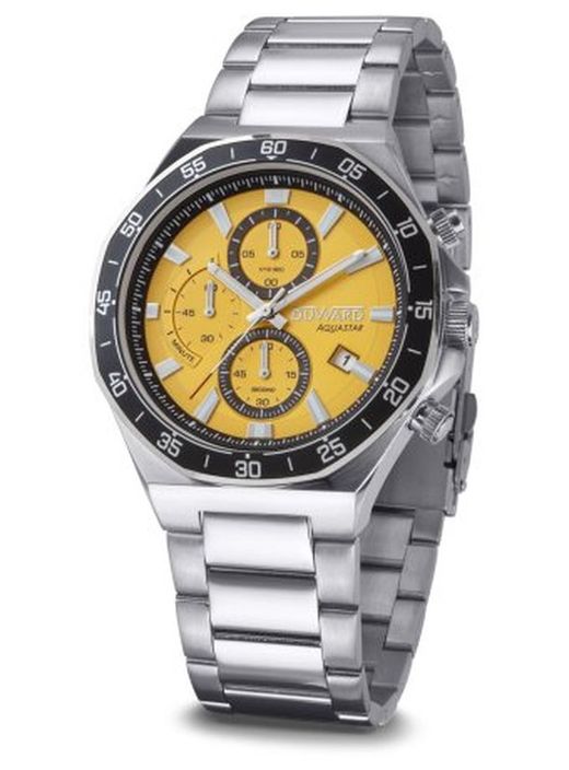 AQUASTAR Imola D95535.09 Reloj DUWARD de hombre acero inoxidable 316L calendario y cronógrafo, cristal zafiro water resistant 10ATM