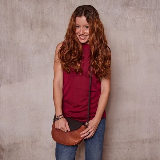 Bolso Maclaren ACS030M Bolso Plata de Palo mujer de piel con bolsillo interior y cremallera