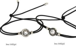 BRU1102p-1-2 Pulseras la bruixeta plata botón decorativos