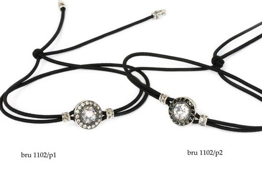 BRU1102p-1-2 Pulseras la bruixeta plata botón decorativos