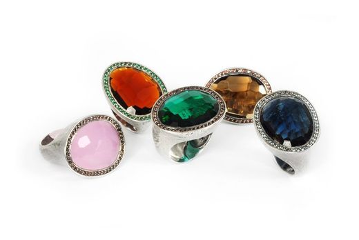 BRU1145s Anillo mujer la bruixeta modelo Sicilia plata de ley 925 en cuarzo marrón facetado