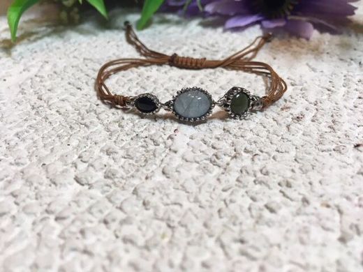 BRU1786p2 Pulsera la bruixeta agua marina, malaquita y ónix