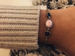 BRU1786p2 Pulsera la bruixeta agua marina, malaquita y ónix