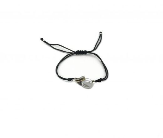 BRU2007PM Pulsera la bruixeta de plata 925 detalles perla barroca y oro de 9k