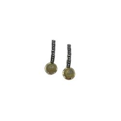 BRU2052pe2 Pendientes mujer la bruixeta plata y oro piedras amatistas elegantes