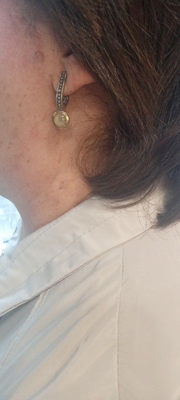 BRU2052pe2 Pendientes mujer la bruixeta plata y oro piedras amatistas elegantes