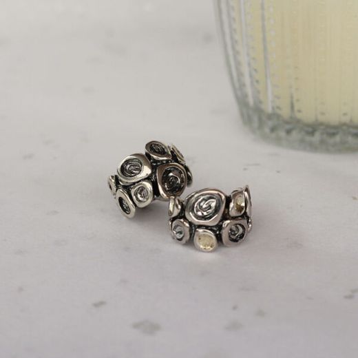 BRU2073SO Anillo la bruixeta plata y detalles en oro