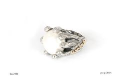 BRU550 Anillo plata mujer de la bruixeta sorprendente perla gabia