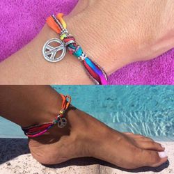 Bru620 Pulsera la bruixeta seda y plata