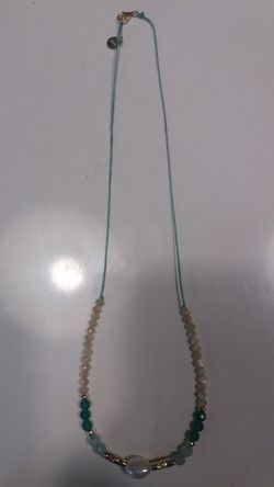 2122 Collar mujer de plata con citrino, cuarzo y perla central