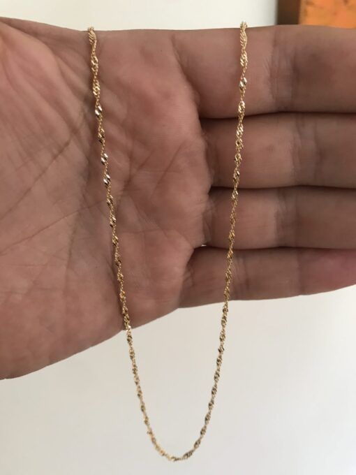 CA//288 Cadena unisex de oro 18K largo 40cm modelo Singapur