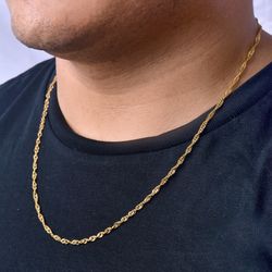 CA//288 Cadena unisex de oro 18K largo 40cm modelo Singapur