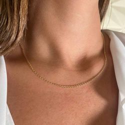 CA//294 Cadena oro de 18kt unisex largo 45cm tipo de eslabón Bilbao