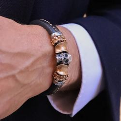 CAB37B Pulsera Plata de Palo calavera Skull hombre