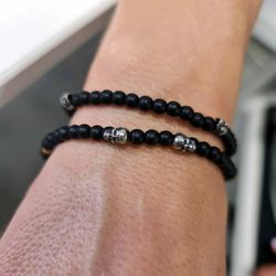 CAB8A Pulsera unisex Plata de Palo hecha de plata, bronce, resinas...