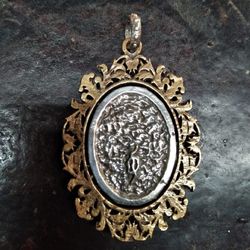 CAN9 Colgante unisex Plata de Palo calavera de plata y bronce
