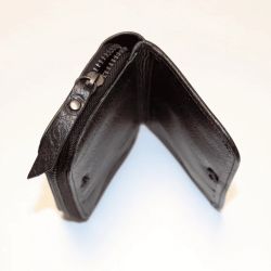 Cartera Plata de Palo modelo NUROS ACM01M unisex piel marrón con cremallera