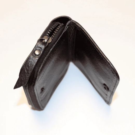 Cartera Plata de Palo modelo NUROS ACM01M unisex piel marrón con cremallera