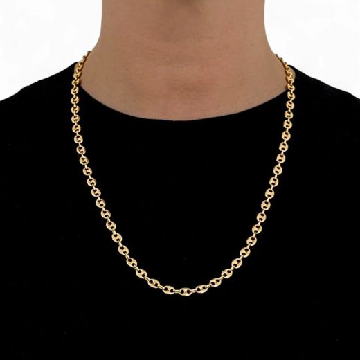 CO-316- Cadena Calabrote oro 18K de 50 cm super fina y elegante
