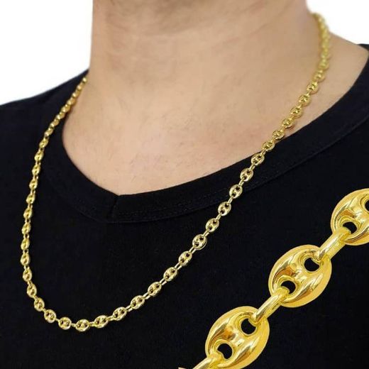 CO-316- Cadena Calabrote oro 18K de 50 cm super fina y elegante