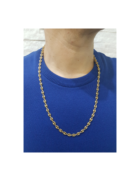 CO-316- Cadena Calabrote oro 18K de 50 cm super fina y elegante