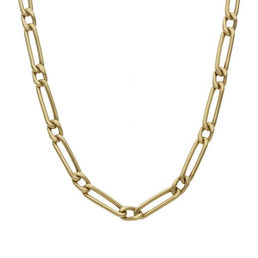 CO//312 Cadena hueca unisex de 45cm en oro de 18k modelo 1x1 muy discreta y elegante