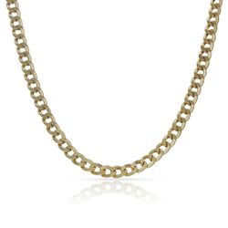 CO//135 Cadena barbada en oro de 18K hueca de 50cm extremada y elegante