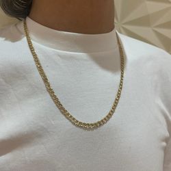 CO//135 Cadena barbada en oro de 18K hueca de 50cm extremada y elegante